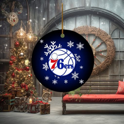 Philadelphia 76ers NBA 2023 Holiday Gifts Custome Name Merry Christmas Decorations Ornament
