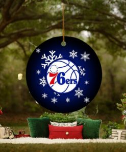 Philadelphia 76ers NBA 2023 Holiday Gifts Custome Name Merry Christmas Decorations Ornament