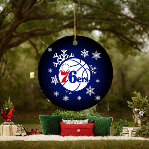 Philadelphia 76ers NBA 2023 Holiday Gifts Custome Name Merry Christmas Decorations Ornament