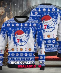 Philadelphia 76ers Santa Hat Christmas Sweater