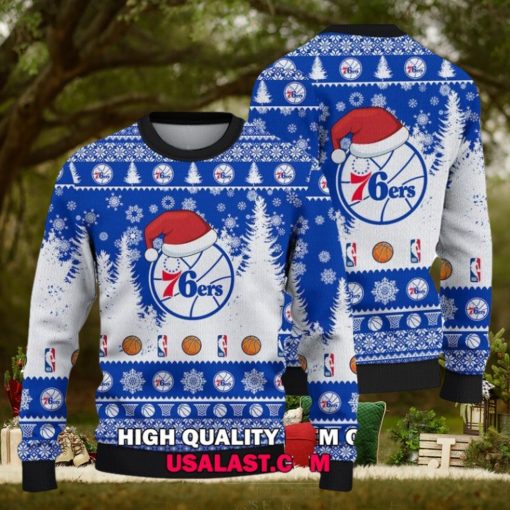Philadelphia 76ers Santa Hat Christmas Sweater