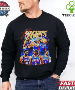 Philadelphia 76ers man’s basketball player poster graphic shirt