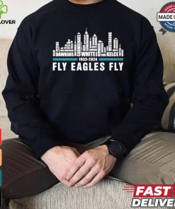 Philadelphia Eagles 1933 – 2024 Dawkins White Kelce City Shirt