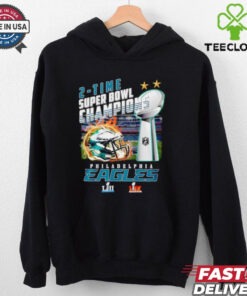 Philadelphia Eagles 2 time Super Bowl LIX Champions logo shirt