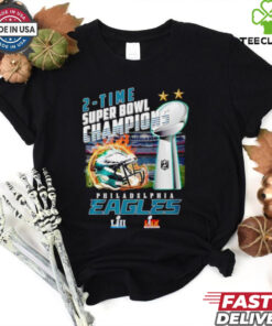 Philadelphia Eagles 2 time Super Bowl LIX Champions logo shirt