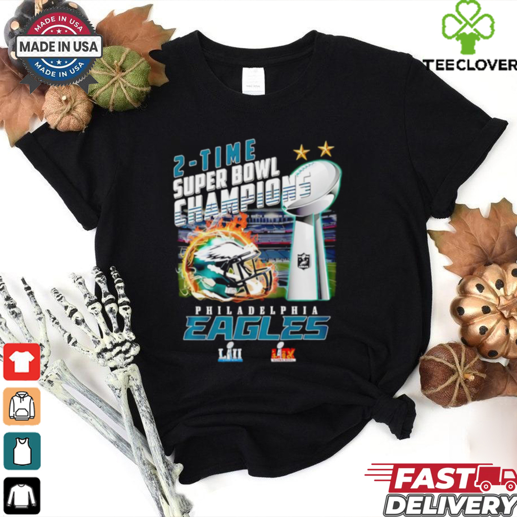 Philadelphia Eagles 2 time Super Bowl LIX Champions logo shirt Philadelphia Eagles 2 time Super Bowl LIX Champions logo shirt