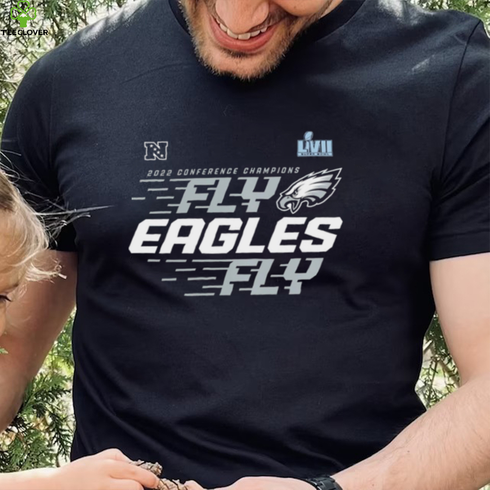 Philadelphia Eagles 2022 NFC Champions LVII Super Bowl team Slogan fly  Eagles fly shirt - Limotees