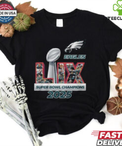 Philadelphia Eagles 2024 2025 Celebrating Super Bowl LIX Title T Shirt