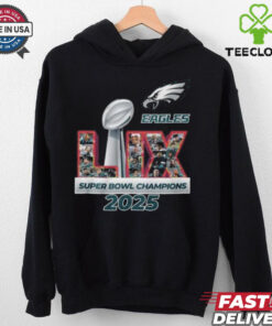 Philadelphia Eagles 2024 2025 Celebrating Super Bowl LIX Title T Shirt