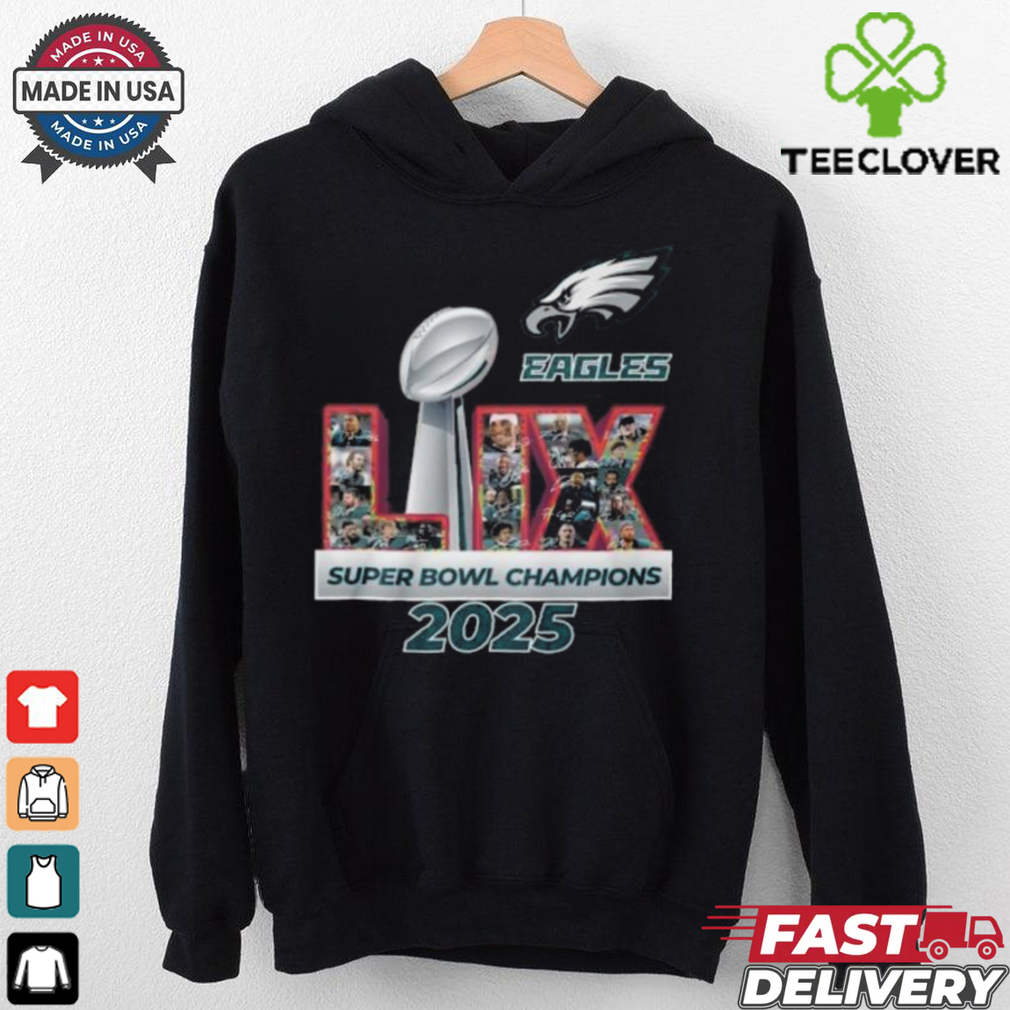 Philadelphia Eagles 2024 2025 Celebrating Super Bowl LIX Title T Shirt Philadelphia Eagles 2024 2025 Celebrating Super Bowl LIX Title T Shirt