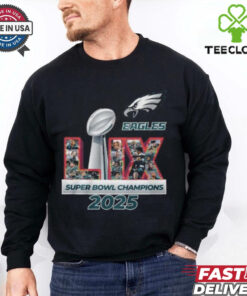 Philadelphia Eagles 2024 2025 Celebrating Super Bowl LIX Title T Shirt