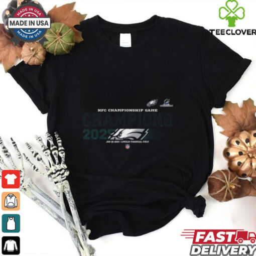 Philadelphia Eagles 2024 2025 NFC Championship Champions Logo Mascot Unisex T Shirt