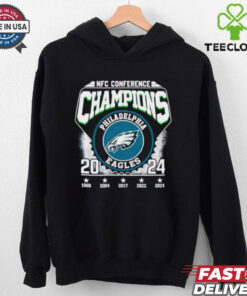 Philadelphia Eagles 2024 NFC Conference Champions 5 time logo shirt