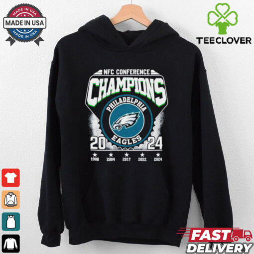 Philadelphia Eagles 2024 NFC Conference Champions 5 time logo shirt
