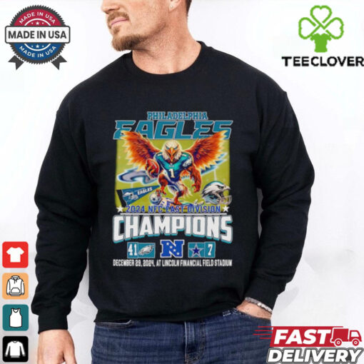 Philadelphia Eagles 2024 NFC East Division Champions score mascot shirt