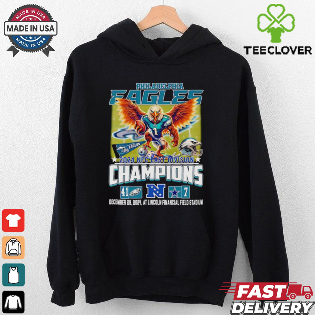 Philadelphia Eagles 2024 NFC East Division Champions score mascot shirt Philadelphia Eagles 2024 NFC East Division Champions score mascot shirt