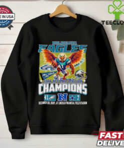 Philadelphia Eagles 2024 NFC East Division Champions T-shirt, featuring score and mascot design, unisex fit, Philadelphia Eagles fan gear, NFC East division championship shirt.