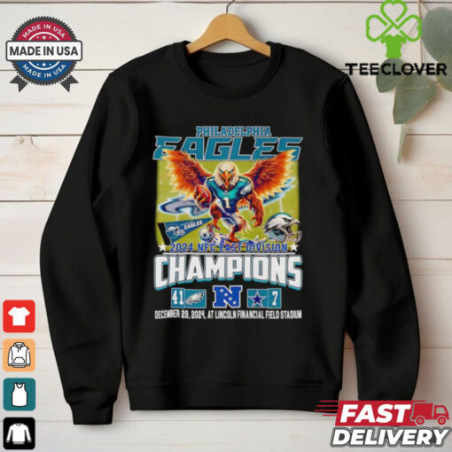 Philadelphia Eagles 2024 NFC East Division Champions score mascot shirt
