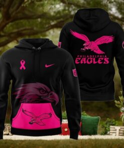 Philadelphia Eagles 2024 NFL Crucial Catch Breast Cancer Hoodie