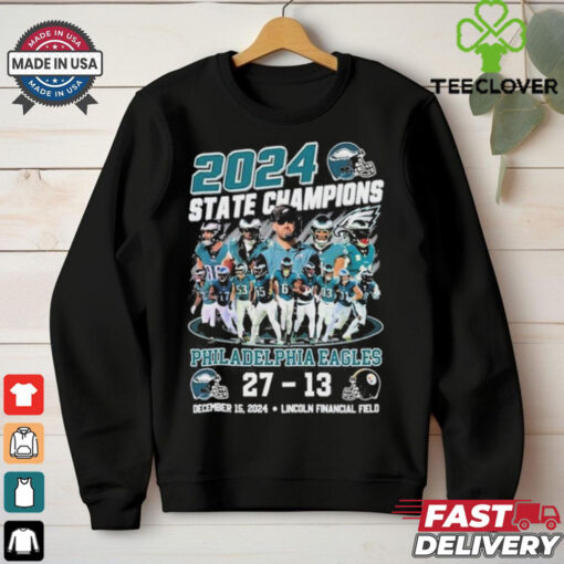 Philadelphia Eagles 2024 State Pennsylvania Champions Beat Steelers T Shirt