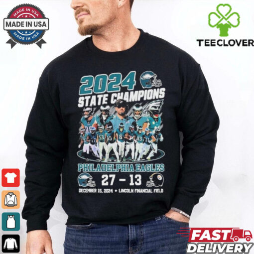 Philadelphia Eagles 2024 State Pennsylvania Champions Beat Steelers T Shirt