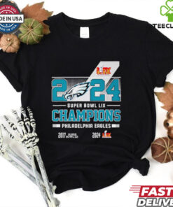Philadelphia Eagles 2024 Super Bowl LIX Champions logo shirt