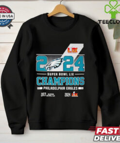 Philadelphia Eagles 2024 Super Bowl LIX Champions logo shirt