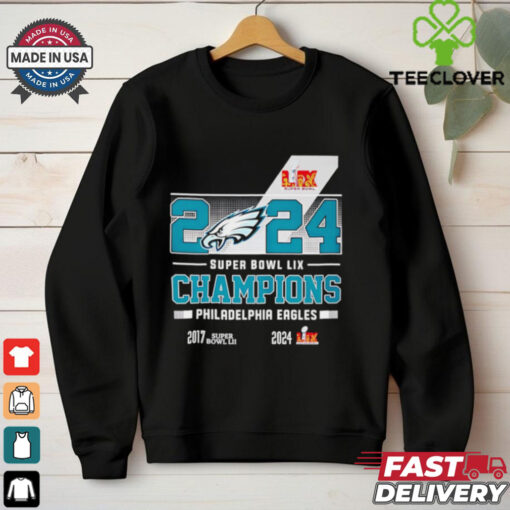 Philadelphia Eagles 2024 Super Bowl LIX Champions logo shirt