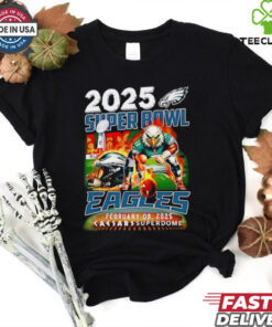Philadelphia Eagles 2024 Super Bowl LIX Champions mascot shirt