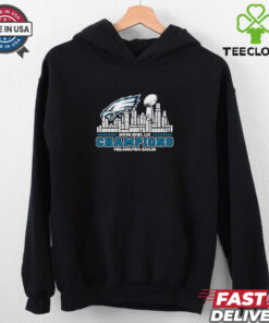 Philadelphia Eagles 2024 Super Bowl LIX Champions name city skyline shirt