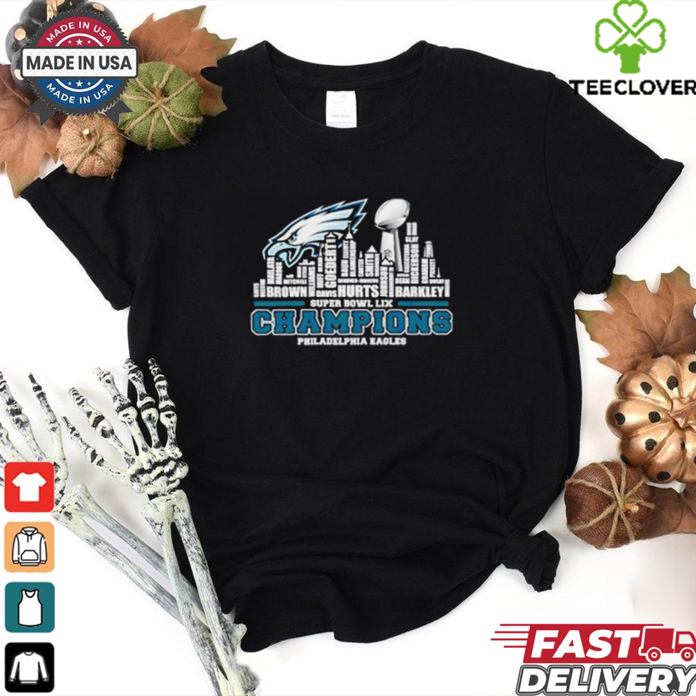 Philadelphia Eagles 2024 Super Bowl LIX Champions name city skyline shirt Philadelphia Eagles 2024 Super Bowl LIX Champions name city skyline shirt