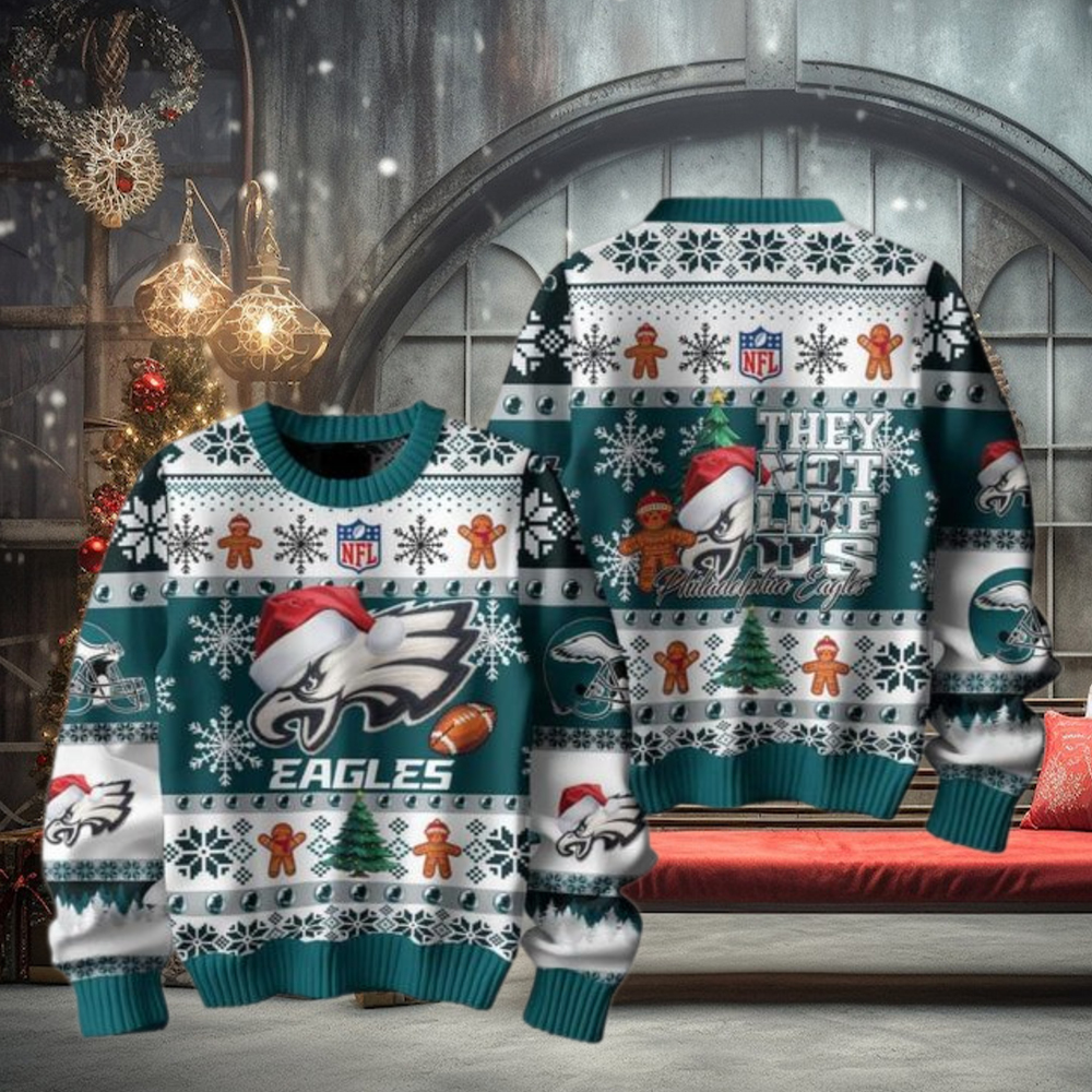Philadelphia Eagles 2024 They Not Like Us Eagles Christmas Ugly Sweater Philadelphia Eagles 2024 They Not Like Us Eagles Christmas Ugly Sweater