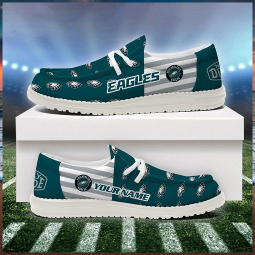 Philadelphia Eagles 2024 Version Personalized Hey Dude Shoes