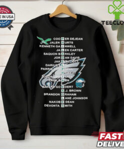 Philadelphia Eagles 2024 roster player names shirt