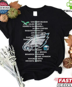 Philadelphia Eagles 2024 roster player names shirt