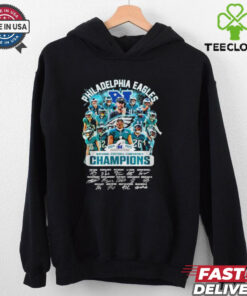 Philadelphia Eagles 2024 – 2025 NFC Champions all team signatures shirt