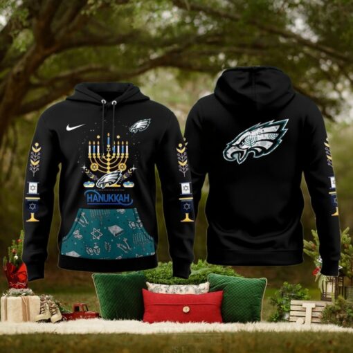 Philadelphia Eagles 2025 Happy Hanukkah Festival of Lights For Fans Hoodie