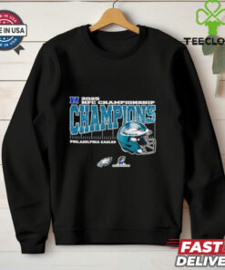 Philadelphia Eagles 2025 NFC Championship Conference Champions helmet shirt
