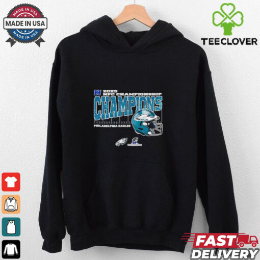 Philadelphia Eagles 2025 NFC Championship Conference Champions helmet shirt