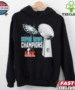 Philadelphia Eagles 2025 Super Bowl LIX Champions NFL Trophy Graphic Shirt
