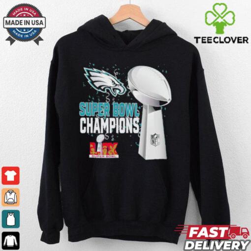 Philadelphia Eagles 2025 Super Bowl LIX Champions NFL Trophy Graphic Shirt