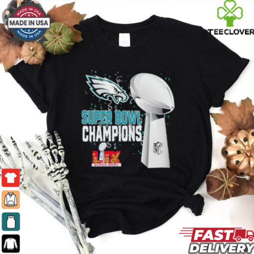 Philadelphia Eagles 2025 Super Bowl LIX Champions NFL Trophy Graphic Shirt
