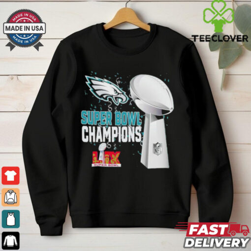 Philadelphia Eagles 2025 Super Bowl LIX Champions NFL Trophy Graphic Shirt