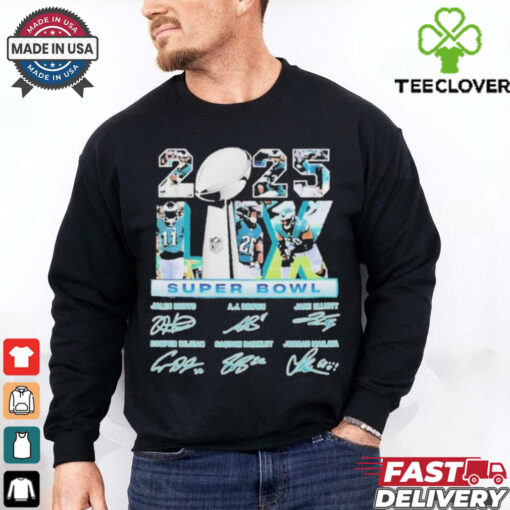 Philadelphia Eagles 2025 Super Bowl Lix Championship Signature Shirt