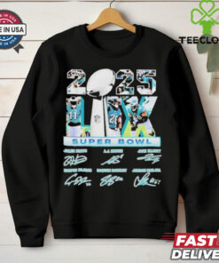 Philadelphia Eagles 2025 Super Bowl Lix Championship Signature Shirt