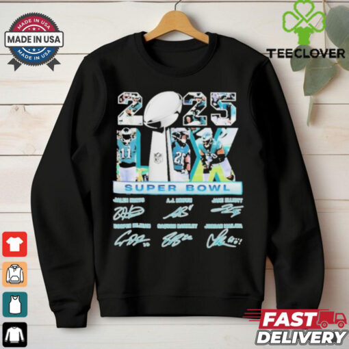 Philadelphia Eagles 2025 Super Bowl Lix Championship Signature Shirt