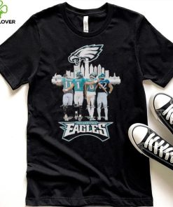 Philadelphia Eagles A J Brown Jalen Hurts DeVonta Smith and Travis Kelce signatures shirt