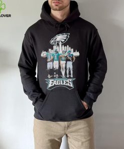 Philadelphia Eagles A J Brown Jalen Hurts DeVonta Smith and Travis Kelce signatures shirt