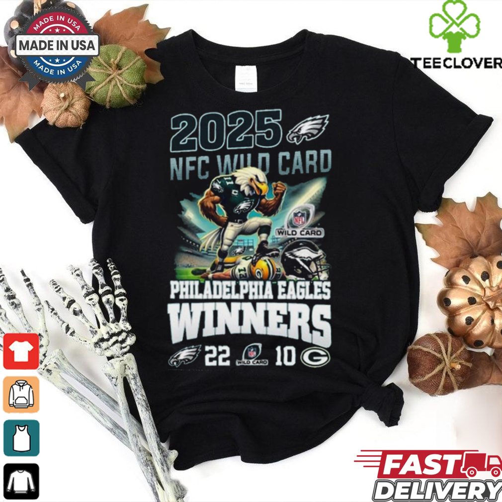 Philadelphia Eagles Are NFC Wild Card 2025 Winners 22 10 Celebrating T Shirt Philadelphia Eagles Are NFC Wild Card 2025 Winners 22 10 Celebrating T Shirt