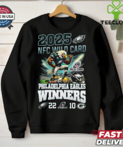 Philadelphia Eagles Are NFC Wild Card 2025 Winners 22 10 Celebrating T Shirt